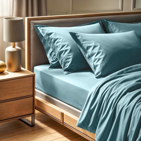 Cearceaf de pat cu elastic Ranforce Single (DE), L'essentiel Maison, Tonne Mavie, Verde menta