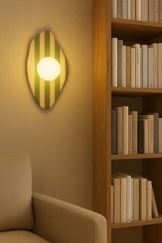 Aplica de perete, Opviq, 823OLY1143, Bej/Alb/Verde