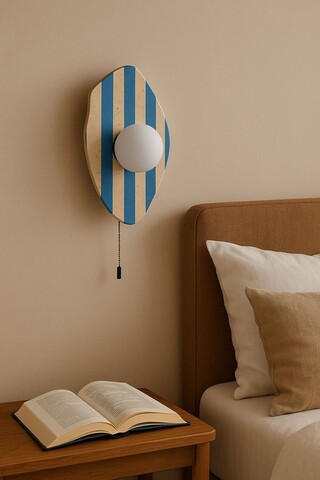 Aplica de perete, Opviq, 823OLY1148, Bej / Alb / Albastru