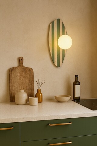 Aplica de perete, Opviq, 823OLY1169, Bej/Alb/Verde