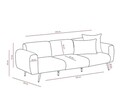 Canapea 3 locuri, Atelier del Sofa, 825BLC2854, Crem