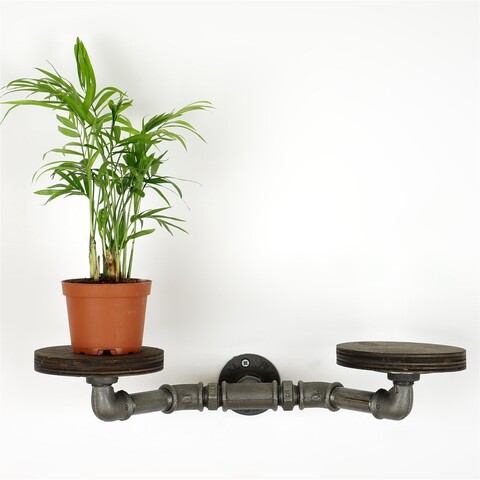 Suport pentru ghivece, BORURAF260, 41x20x8 cm, Argintiu