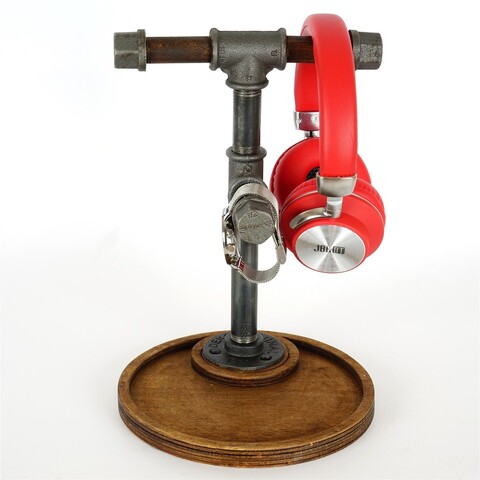 Suport pentru bijuterii, BORURAF264, 30x20x20 cm, Nuc / Argint