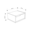 Noptiera, Hanah Home, Eco, 40x18.8x30 cm, Gresie