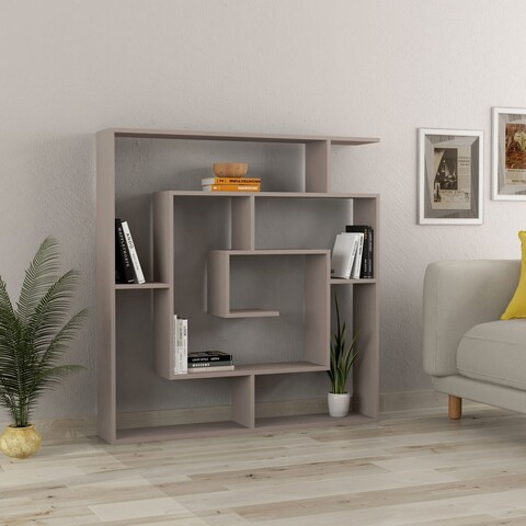 Corp biblioteca, Hanah Home, Labirent, 125x128.6x22 cm, Mocha