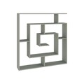 Corp biblioteca, Hanah Home, Labirent, 125x128.6x22 cm, Verde cenusiu