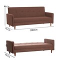 Canapea extensibila 3 locuri, Atelier del Sofa, 859FTN2812, Maro