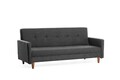 Canapea extensibila 3 locuri, Atelier del Sofa, 859FTN2813, Gri inchis