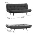 Canapea extensibila 3 locuri, Atelier del Sofa, 859FTN2828, Gri inchis