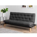 Canapea extensibila 3 locuri, Atelier del Sofa, 859FTN2848, Gri inchis