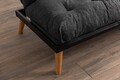 Canapea extensibila 3 locuri, Atelier del Sofa, 859FTN2848, Gri inchis