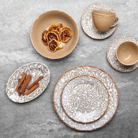 Set de mic dejun, Hermia, 868ARY1113, Farfurie de servire: 27 cm (1 bucată), Multicolor