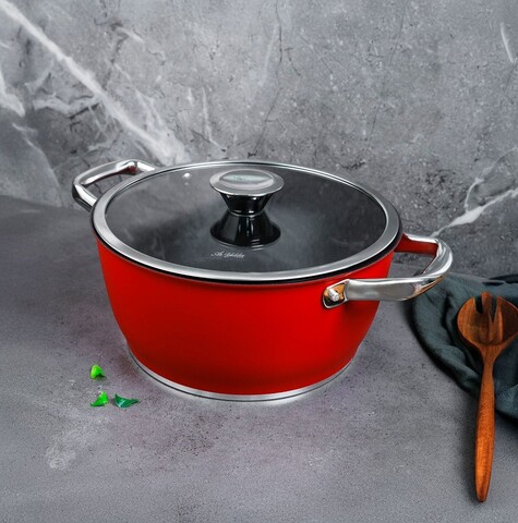 Oala, Hermia, 868ARY1305, 20 x 10 cm, Roșu/Negru