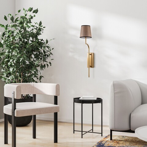 Aplica de perete, Opviq, 892OPV2448, Auriu / Maro deschis