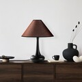 Lampa de masa, Opviq, 892OPV2455, Maro / Negru