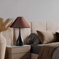 Lampa de masa, Opviq, 892OPV2465, Negru/Maro