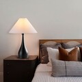 Lampa de masa, Opviq, 892OPV2467, Alb/Negru