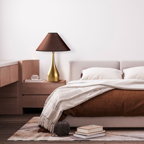 Lampa de masa, Opviq, 892OPV2470, Auriu/Maro