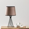 Lampa de masa, Opviq, 892OPV2496, Negru / Maro deschis