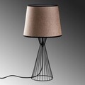 Lampa de masa, Opviq, 892OPV2496, Negru / Maro deschis