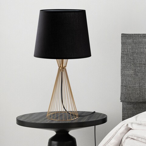 Lampa de masa, Opviq, 892OPV2498, Aur/Negru