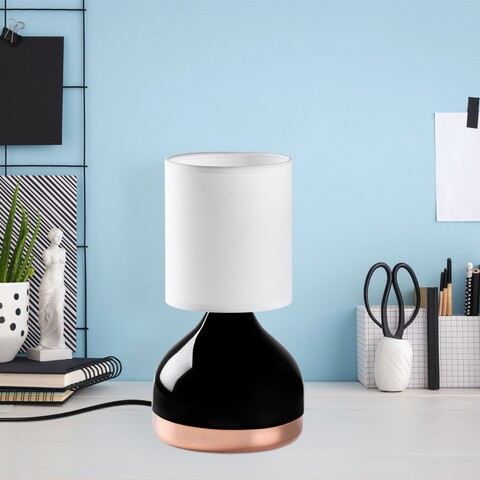 Lampa de masa, Opviq, 892OPV2553, Alb/Negru