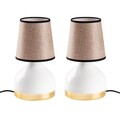 Set de lămpi de masă, Opviq, 892OPV2558, Alb/Maro deschis