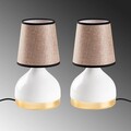 Set de lămpi de masă, Opviq, 892OPV2558, Alb/Maro deschis