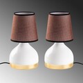 Set de lămpi de masă, Opviq, 892OPV2562, Alb/Maro deschis