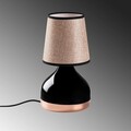 Lampa de masa, Opviq, 892OPV2564, Negru / Maro deschis