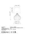 Lampa de masa, Opviq, 892OPV2568, Negru