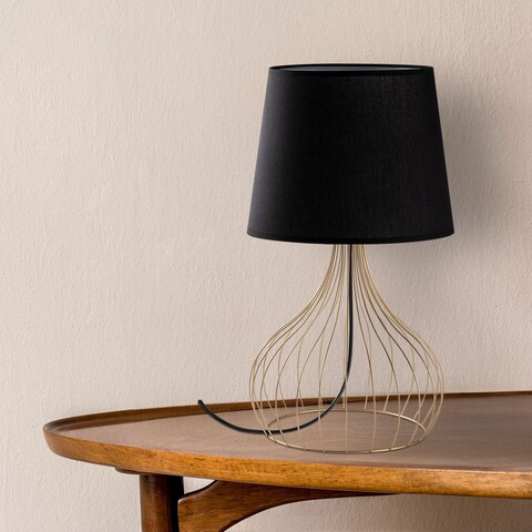Lampa de masa, Opviq, 892OPV2572, Aur/Negru