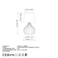 Lampa de masa, Opviq, 892OPV2572, Aur/Negru