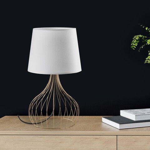 Lampa de masa, Opviq, 892OPV2575, Aur/Alb