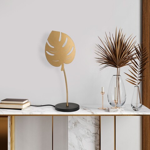 Lampa de masa, Opviq, 892OPV2579, Aur/Negru