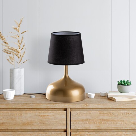 Lampa de masa, Opviq, 892OPV2585, Aur/Negru