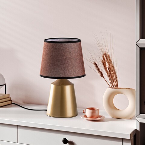 Lampa de masa, Opviq, 892OPV2590, Auriu/Maro