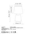 Lampa de masa, Opviq, 892OPV2592, Aur/Alb