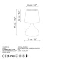 Lampa de masa, Opviq, 892OPV2593, Aur/Negru