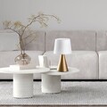 Lampa de masa, Opviq, 892OPV2600, Aur/Alb