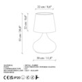 Lampa de masa, Opviq, 892OPV2601, Negru