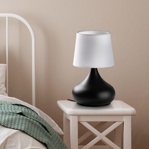 Lampa de masa, Opviq, 892OPV2604, Alb/Negru