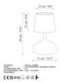 Lampa de masa, Opviq, 892OPV2605, Negru