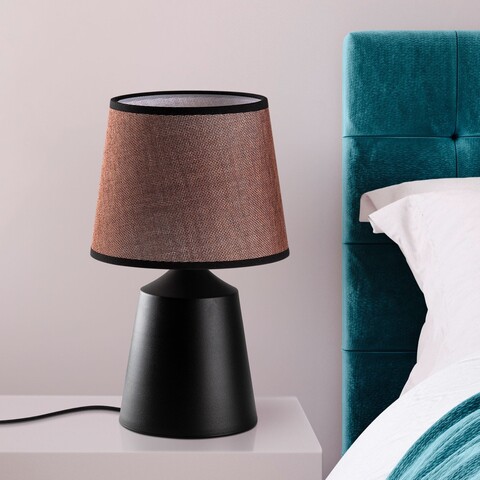 Lampa de masa, Opviq, 892OPV2610, Negru/Maro