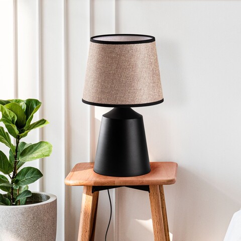 Lampa de masa, Opviq, 892OPV2611, Negru/Bej