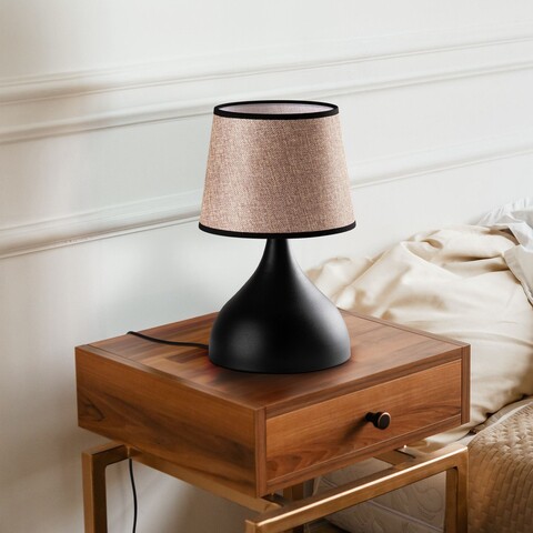 Lampa de masa, Opviq, 892OPV2615, Negru/Bej