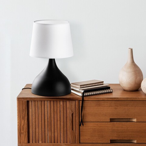 Lampa de masa, Opviq, 892OPV2616, Alb/Negru