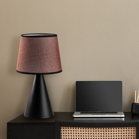 Lampa de masa, Opviq, 892OPV2618, Negru/Maro