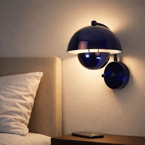 Aplica de perete, Opviq, 892OPV3507, Albastru navy