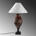Lampa de masa, Opviq, 897TNL1107, Maro/Alb